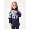 Dětská softshellová bunda s fleecem Slim, Tm. Modročerná, Šedá, Velryby