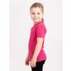 Dětské merino triko s krátkým rukávem Nature, Fuchsiová