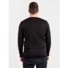 Pánské merino triko s dlouhým rukávem Nature, Černá