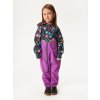 Batolecí softshellová kombinéza s fleecem Mini, Ostružinová, Kytičky