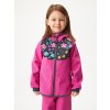 Dětská softshellová bunda s fleecem Basic, Fuchsiová, Kytičky