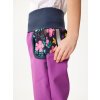 Dětské softshellové kalhoty s fleecem Basic, Ostružinová, Kytičky