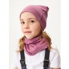 Dětská čepice z teplákoviny Basic, Růžová