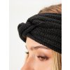 Čelenka pletená Twist, Černá