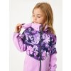 Dětská softshellová bunda s fleecem Slim, Lila, Kytky