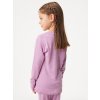 Dětské merino triko s dlouhým rukávem, Růžová
