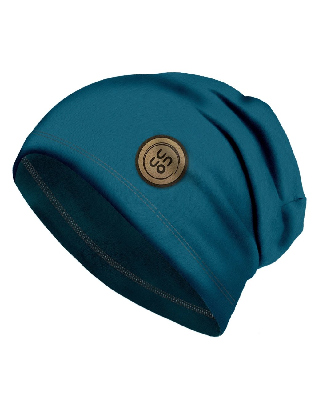 Dětská čepice z teplákoviny Basic, Tm. Petrolejová