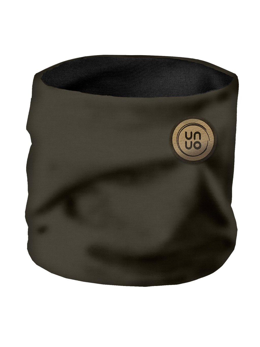 Dětský nákrčník z teplákoviny Basic, Tm. Khaki