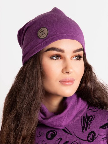 Dámský / Pánský merino nákrčník Basic, Ostružinová