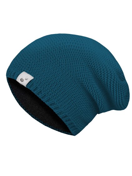 Unuo, Dětská čepice pletená Warm, Kobaltová (Velikost L (53-56 cm))