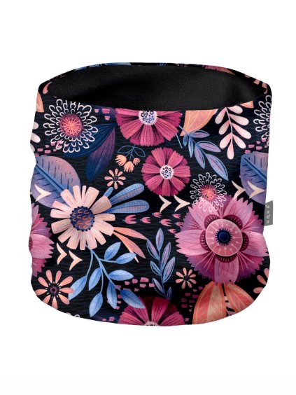 Dětský nákrčník z teplákoviny Basic, Kouzelné květiny