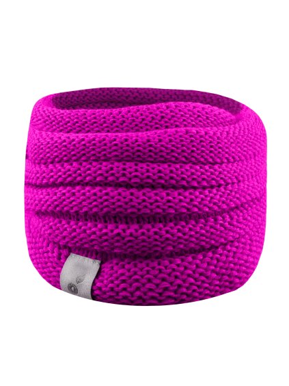 Nákrčník pletený Wrap, Fuchsiová