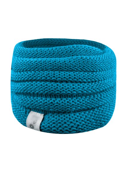 Nákrčník pletený Wrap, Tyrkysová