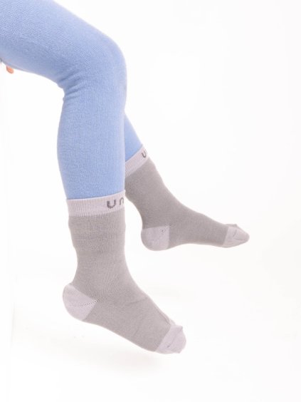Chaussettes enfant en bambou Classique, double pack, Gris