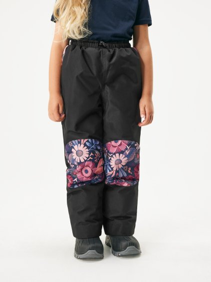 Dětské zimní rostoucí oteplovačky Polar, Černá, Kouzelné květiny