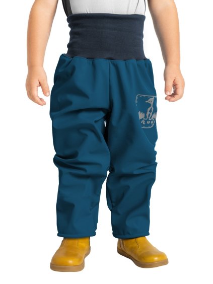 Pantalon bébé en softshell fin Basic, Cobalt