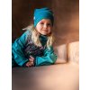 Dětská čepice z teplákoviny Basic, Aqua