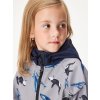 Dětská softshellová bunda s fleecem Slim, Tm. Modročerná, Šedá, Velryby