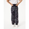 Batolecí softshellové kalhoty s fleecem Basic, Černá, Květiny