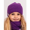 Dětská čepice pletená Warm, Ostružinová