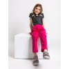 Dětské softshellové kalhoty bez zateplení pružné Fantasy, Fuchsiová