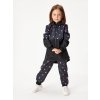 Dívčí softshellový kabát s fleecem Street, Černá, Květiny