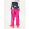 Batolecí softshellové kalhoty s fleecem Basic, Fuchsiová, Kytičky