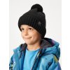 Dětská čepice pletená Bobble, Černá