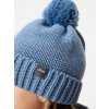 Dětská čepice pletená Bobble, Modrá