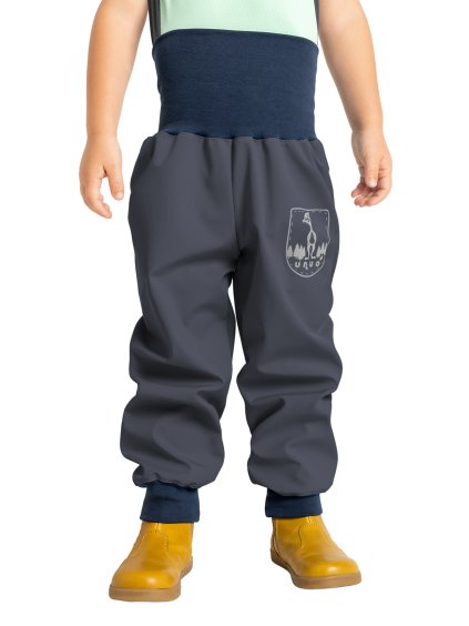 Batolecí softshellové kalhoty bez zateplení Basic, Tm. Šedá