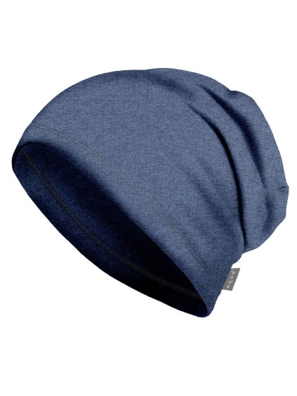 Dětská čepice z teplákoviny Basic, Jeans temný