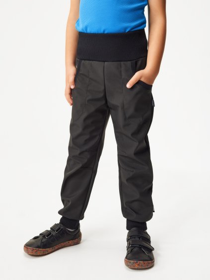 Dětské softshellové kalhoty bez zateplení Street, Černá