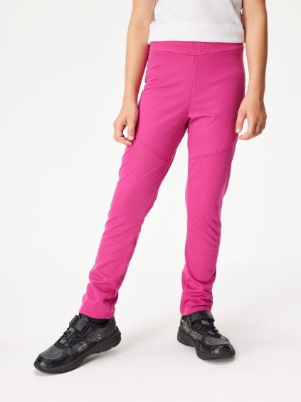 Dětské softshellové kalhoty s fleecem pružné Sporty, Fuchsiová