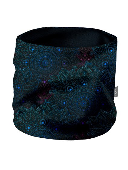 Dámský nákrčník z fleecu Basic, Temná mandala
