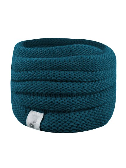 Nákrčník pletený Wrap, Kobaltová