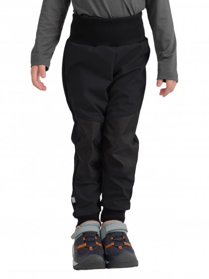 Batolecí softshellové kalhoty s fleecem Street Strong, Černá