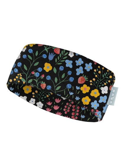 Dětská čelenka fleecová Elise, Černá, Zahrada