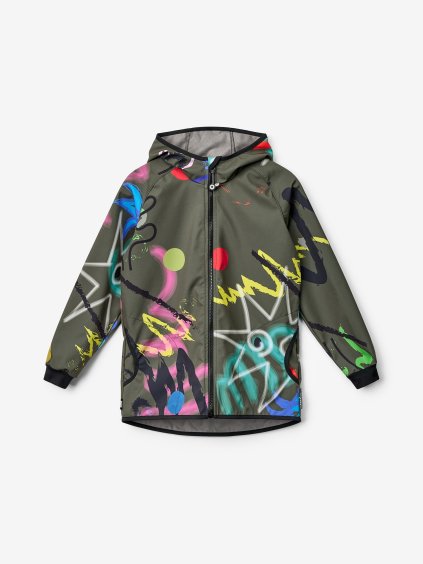 Dětská softshellová bunda s fleecem Basic, Khaki, Fantazie