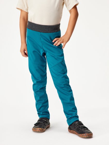 Dětské softshellové kalhoty s fleecem pružné Sporty, Kobaltová