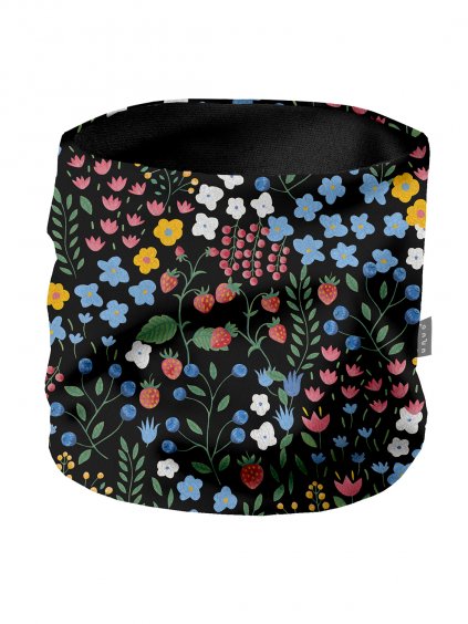 Dětský nákrčník z fleecu Basic, Černá, Zahrada