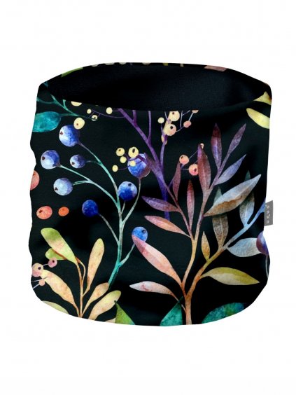 Dětský nákrčník z teplákoviny Basic, Podzimní bobule