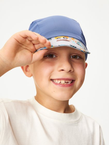 Dětská kšiltovka s UV ochranou 50+, Modrá, Bagry
