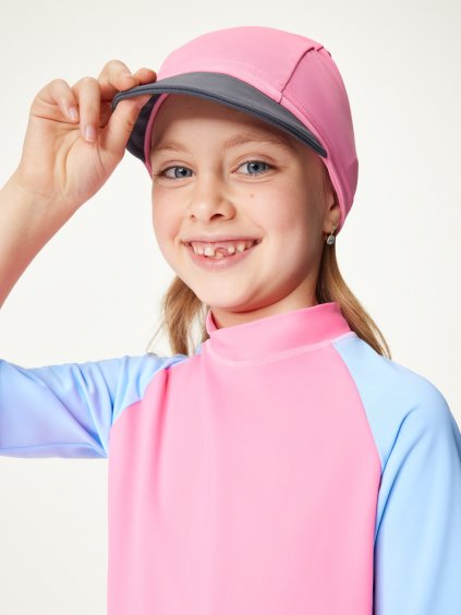 Dětská kšiltovka s UV ochranou 50+, Růžová