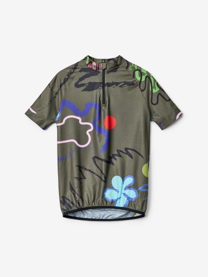 Dětský funkční cyklodres, Khaki, Fantazie