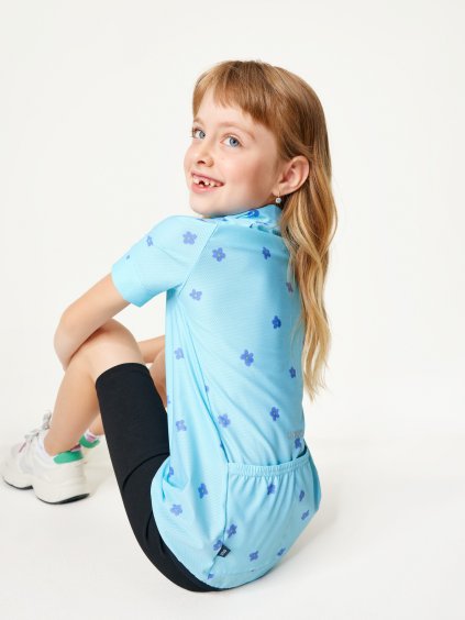 Dětský funkční cyklodres, Sv. Modrá, Květiny