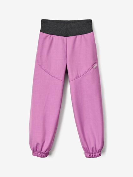 Dětské softshellové kalhoty s beránkem Light, Fialová