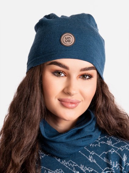 Dámská merino čepice Basic, Petrolejová