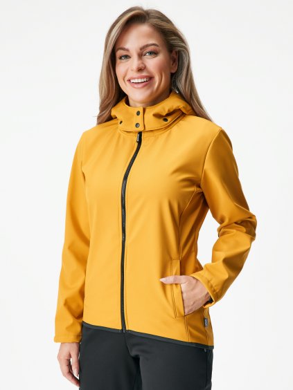 Dámská softshellová bunda s fleecem Slim, Hořčicová