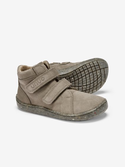 Dětské kotníkové barefoot boty, Khaki