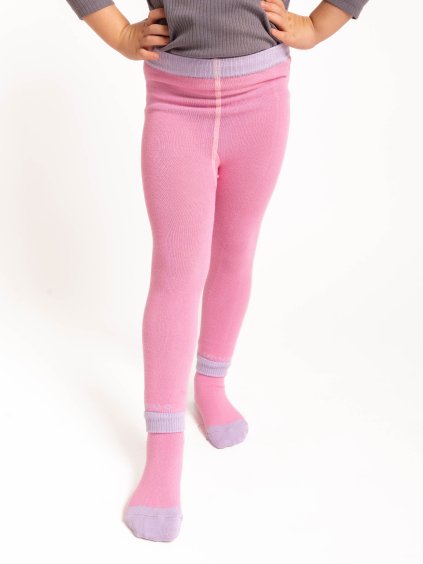 Dětské bambusové legíny Jump, Růžová